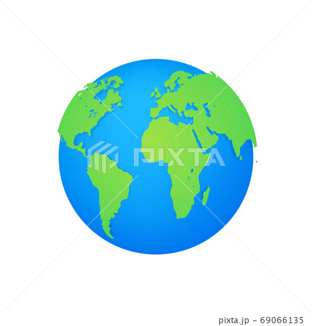 Earth globes isolated on white background. Flat planet Earth icon. Vector stock illustration. Earth globes isolated on white background. Flat planet Earth icon. Vector stock illustration. 69066135