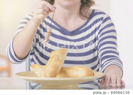 Checking food with pendulum Checking food with pendulum 69066136