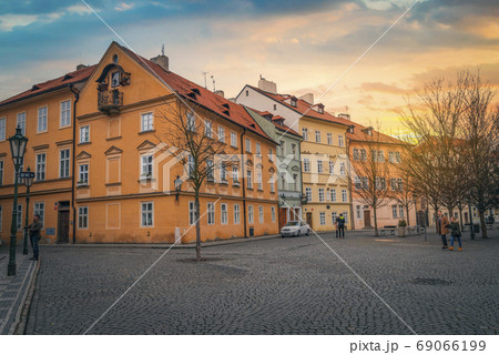 beautiful old streets of Prague. 69066199