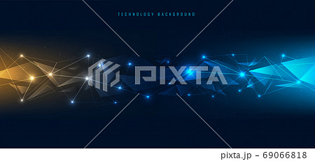 Abstract connecting dots and lines with geometric polygons shape Abstract connecting dots and lines with geometric polygons shape 69066818