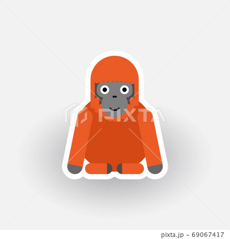 Happy Orangutan cartoon character 69067417