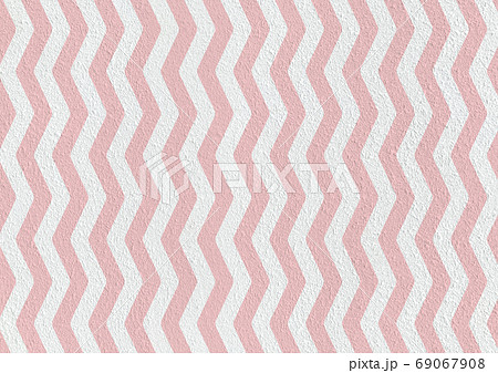 パステルピンク ジグザグストライプ背景 テクスチャのイラスト素材