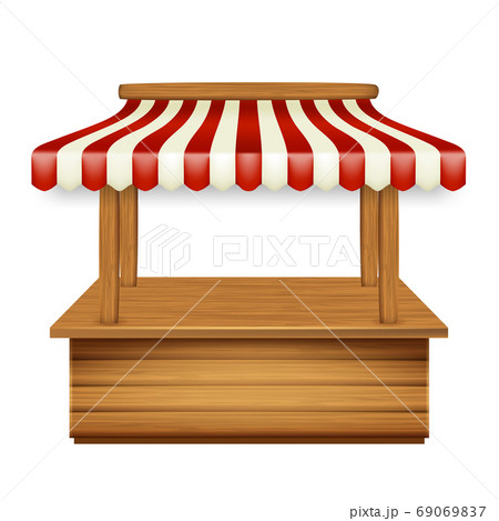 Market Pavilion Kiosk With Shop Awning Vector 69069837