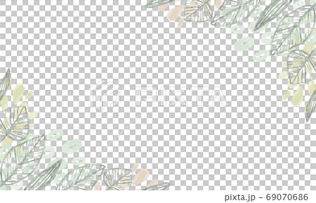 Watercolor botanical frame 69070686