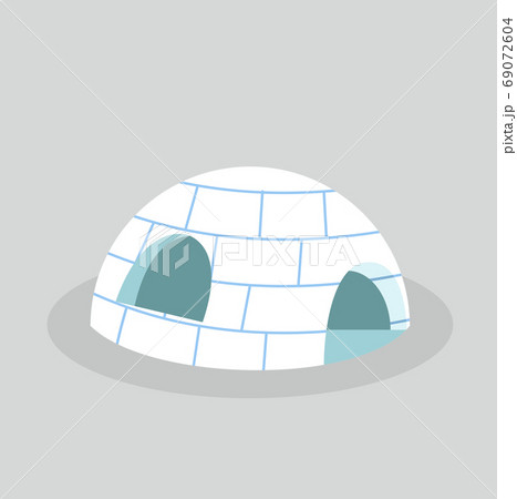 Igloo ice house in flat design vector 69072604