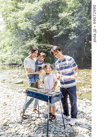 川原でBBQ 69072990