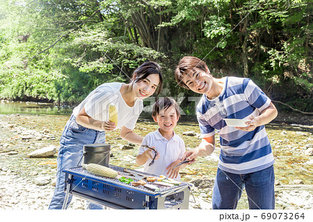 川原でBBQ 川原でBBQ 69073264