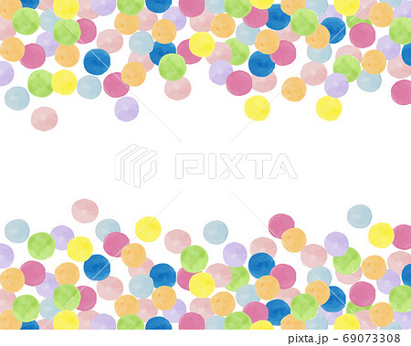 primary colors polka dot background