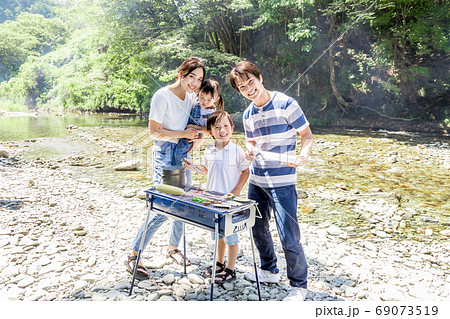 川原でBBQ 69073519