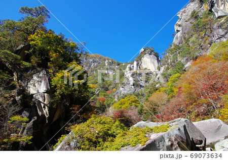 紅葉の昇仙峡 山梨県甲府市 の写真素材