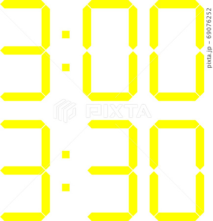 デジタル時計 3時のイラスト素材