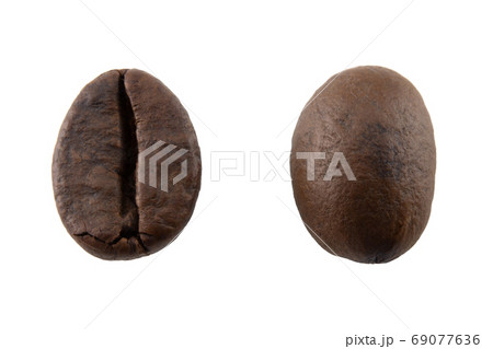 coffee beans isolated on white background with clipping parh coffee beans isolated on white background with clipping parh 69077636