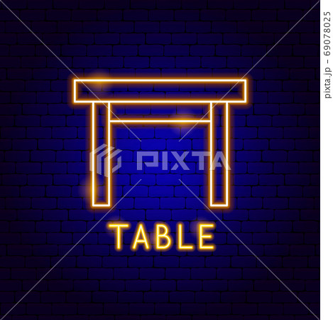 Table Neon Label 69078025