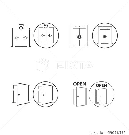 Door icon vector illustration 69078532