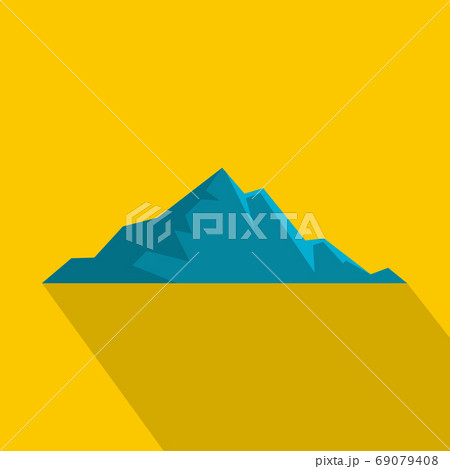 Nice mountain icon, flat style. 69079408