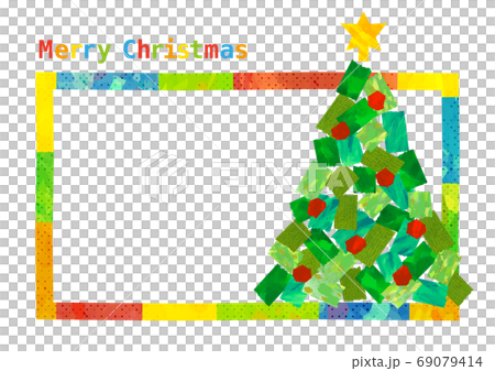 矢量插圖的框架的一棵聖誕樹 69079414