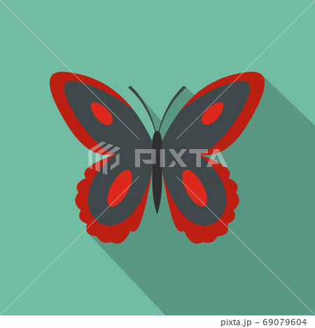Spotted butterfly icon, flat style. Spotted butterfly icon, flat style. 69079604