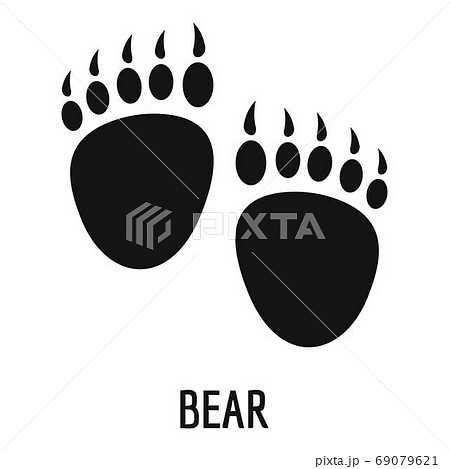 Bear Step Icon Simple Style のイラスト素材