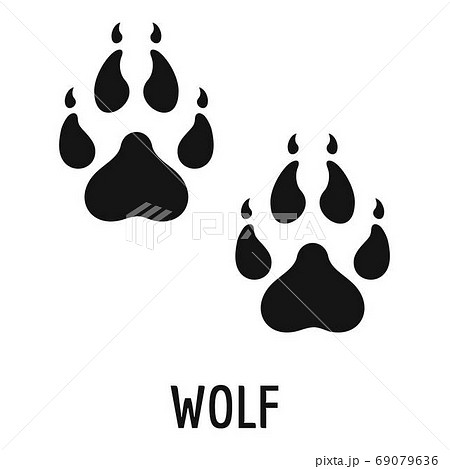 Wolf step icon, simple style. 69079636