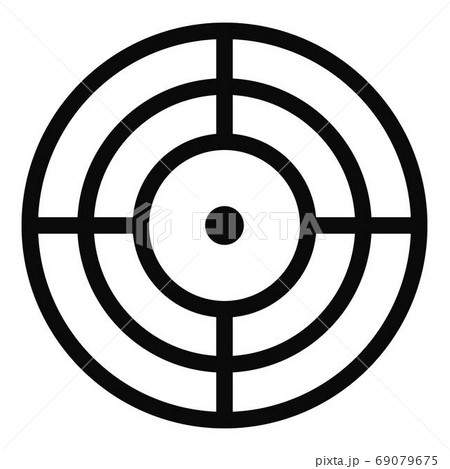 Objective of target icon, simple style. 69079675