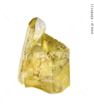 Citrine crystals on a white background Citrine crystals on a white background 69080111