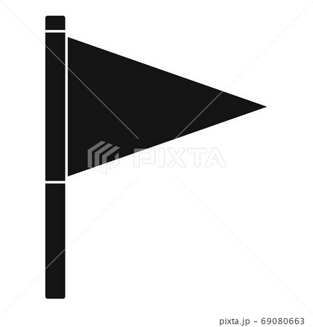 Destination flag icon, simple style. 69080663
