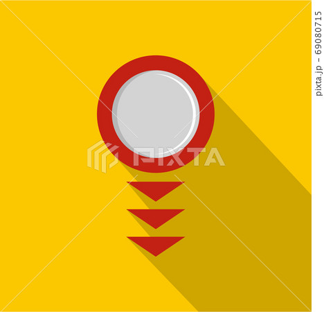 Round arrow icon, flat style. Round arrow icon, flat style. 69080715