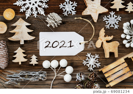 One Label, Frame Of Christmas Decoration, Text 69081234