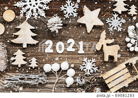Rustic Wooden Christmas Decoration, 2021, Seld And 69081283
