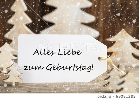 Christmas Tree, Label, Geburtstag Means Happy Christmas Tree, Label, Geburtstag Means Happy 69081285