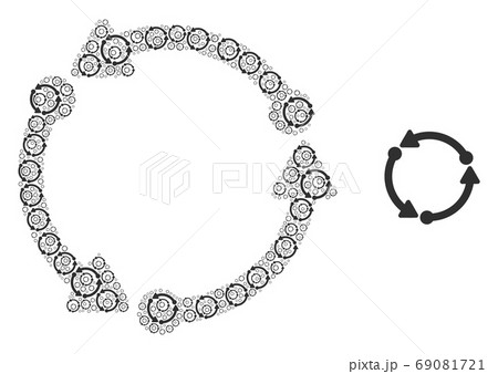 Rotation Direction Collage of Self Icons Rotation Direction Collage of Self Icons 69081721