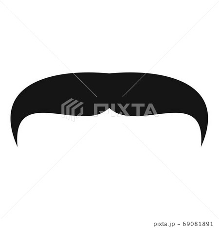 Villainous mustache icon, simple style. 69081891