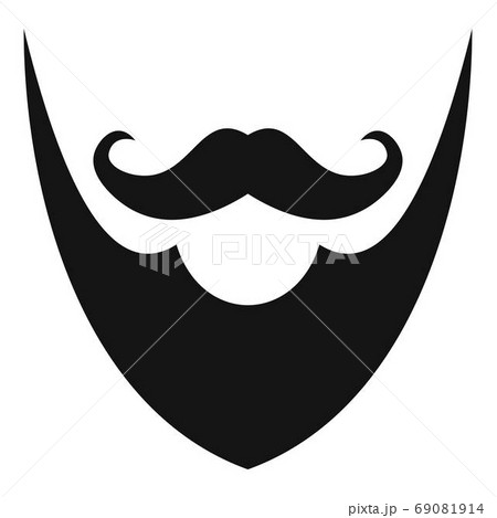 Pointing beard icon, simple style. Pointing beard icon, simple style. 69081914