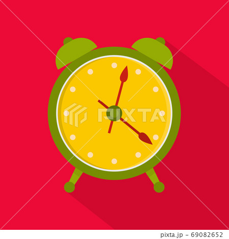 Alarm clock icon, flat style Alarm clock icon, flat style 69082652