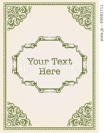 アンティーク風フレームとデザイン素材。ルネサンス、ゴシック風 69082711