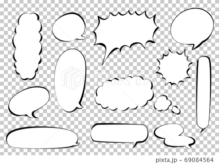 Speech bubble set brush version 69084564
