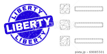 Blue Distress Liberty Stamp and Web Carcass List Items 69085501