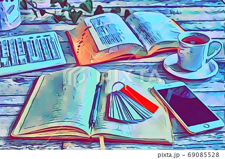 徹夜で勉強 69085528