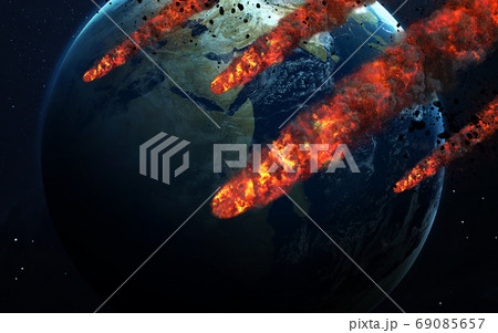 Meteor shower close to Earth Meteor shower close to Earth 69085657