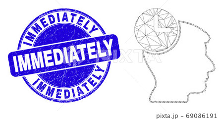 Blue Scratched Immediately Seal and Web Carcass Head Clock 69086191