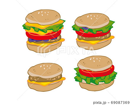 ハンバーガー　4種類 69087369