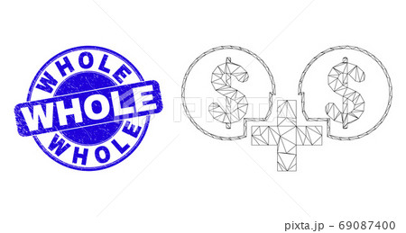 Blue Distress Whole Stamp and Web Carcass Financial Sum 69087400