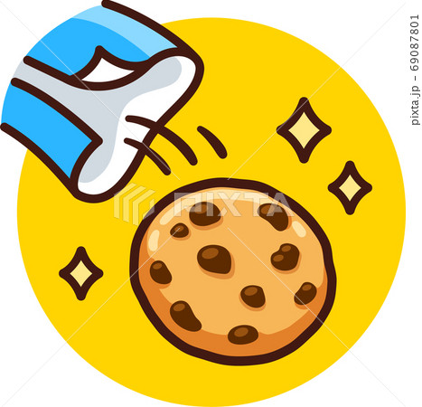 Cartoon cookie out of packet Cartoon cookie out of packet 69087801