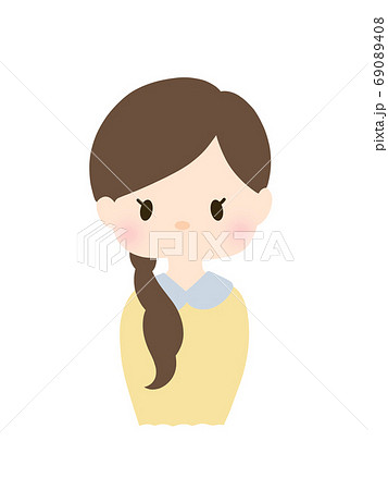 女性のイラスト 上半身のイラスト素材