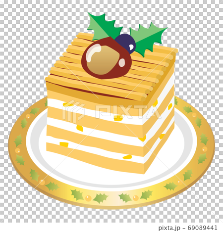 クリスマスのショートケーキ　モンブラン　マロン 69089441
