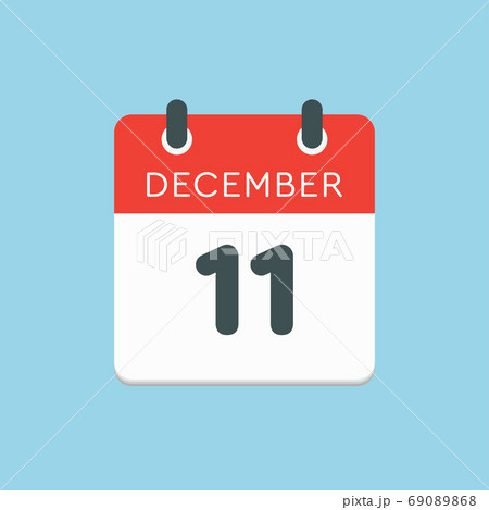 Calendar icon day 11 December, template icon day 69089868