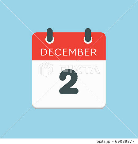 Calendar icon day 2 December, template icon day Calendar icon day 2 December, template icon day 69089877