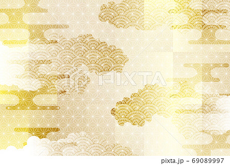 和柄　年賀状　文様　背景 69089997