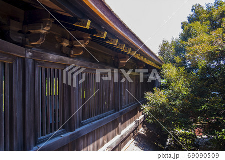 唐門と都久夫須麻神社を結ぶ舟廊下 唐門と都久夫須麻神社を結ぶ舟廊下 69090509