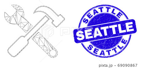 Blue Scratched Seattle Seal and Web Carcass Tools 69090867
